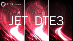 Screenshots from a 'Neon-Seed Integrated ITER Baseline Plasma Scenarios in D-T' pulse during JET's DTE3 campaign, showcasing pivotal experiments at the forefront of fusion research.